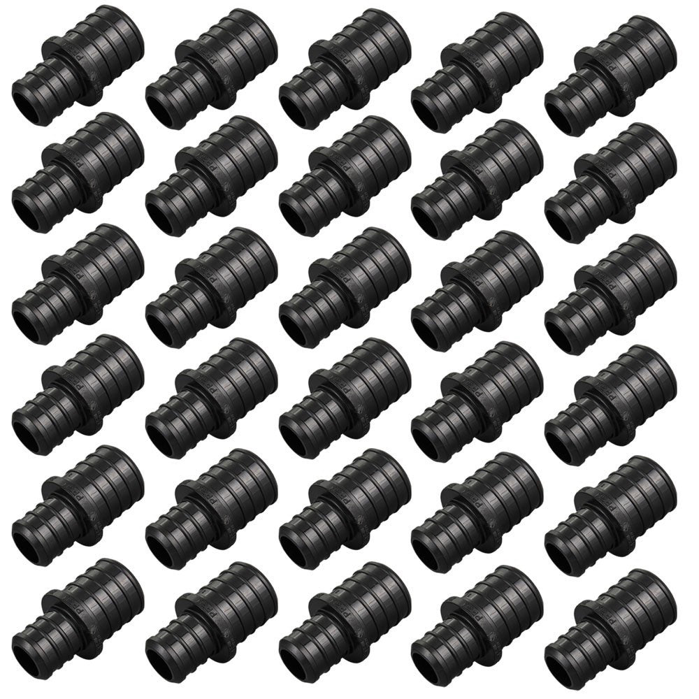30PCS Poly PEX B Barb Crimp Fittings 1" X 1" Coupling Straight PPSU F2159