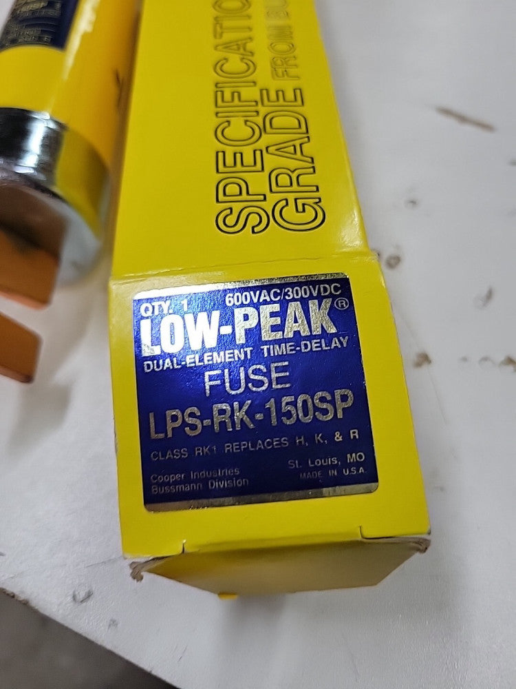 1) New Old Stock! Bussmann LPS-RK-150SP 150 Amp Fuse Low Peak Class RK1 600 Volt