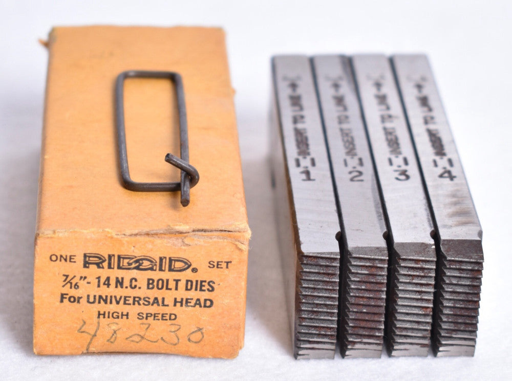 4 Count Ridgid 7/16" - 14 UNC High Speed Pipe Dies for Universal Head 48230
