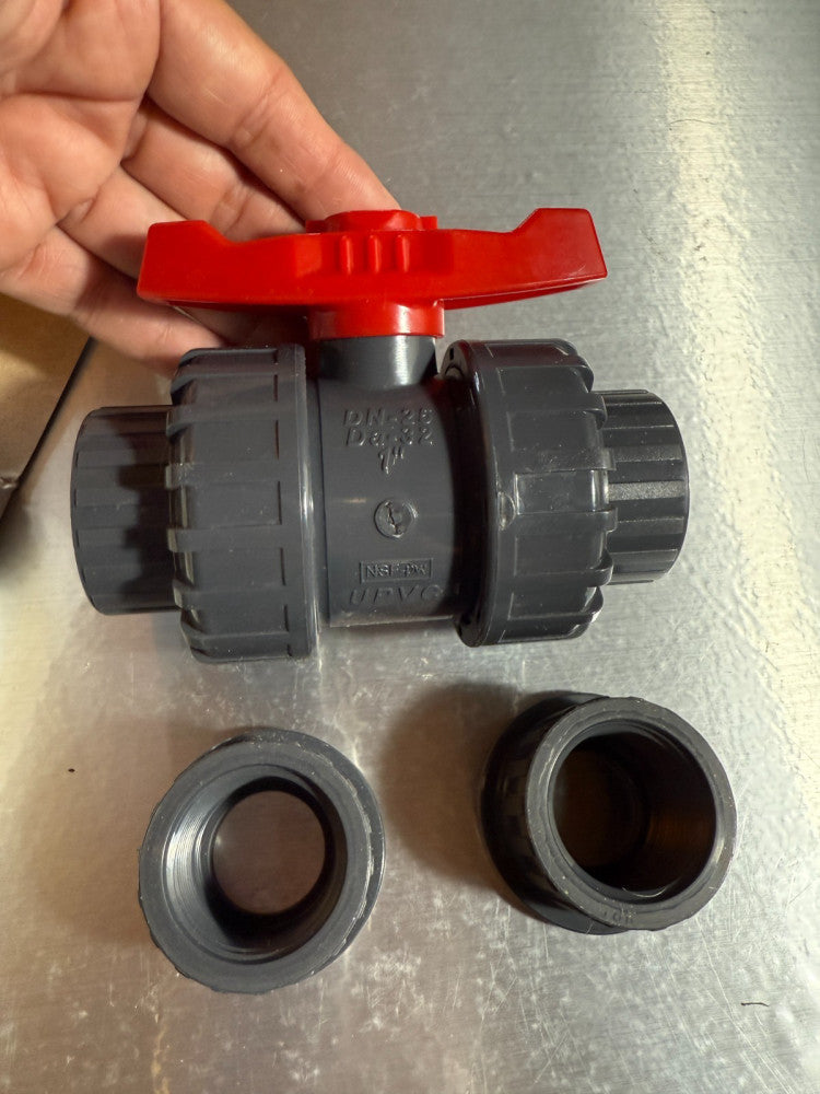 FNW 1" PVC EPDM True Union Ball Valve FNW340NAEG RCB126