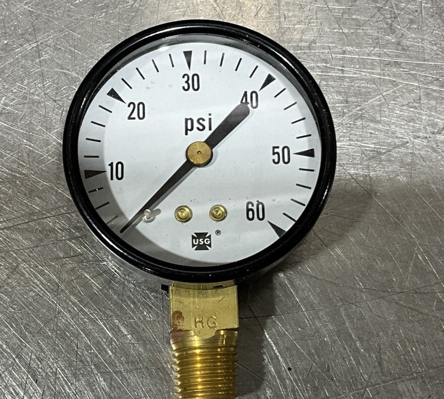 USG Pressure Gauge 0-60 PSI Nos Surplus