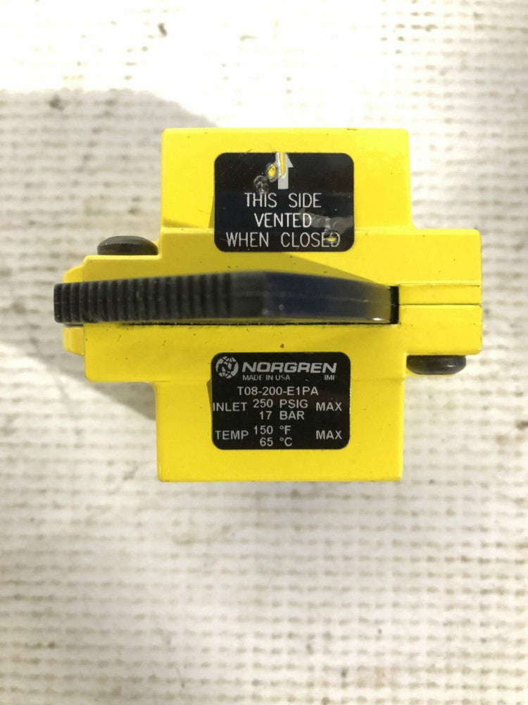 Norgren T08-200-E1PA Pneumatic Shut Off Valve 250PSI 150°F