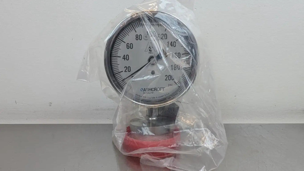 Ashcroft 35-1032-SL-20L-200#-XNH Sanitary Pressure Gauge 3-1/2" OD 0-200 PSI