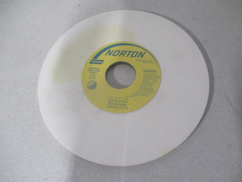 Norton (66252939838) 7 x 1-1/4 x 1/4″ K Hardness 150 Grit Surface Grinding Wheel