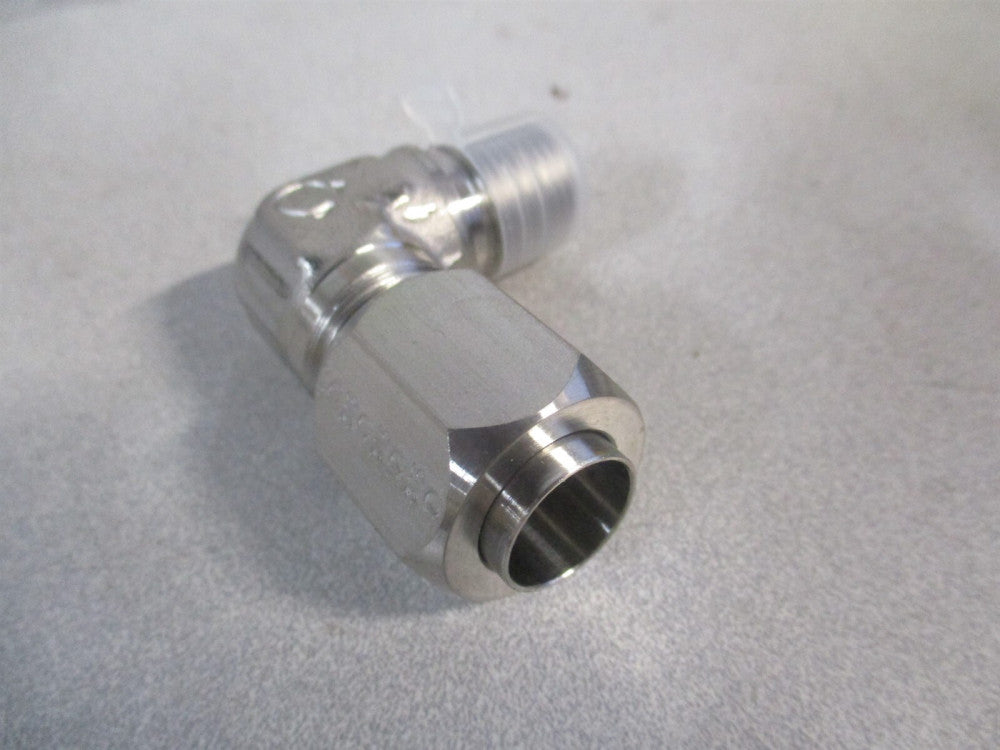 (TX-8-ME-A) 1/2″ x 3/8-18 NPTF 37° 316 Stainless Steel Flared Tube Male Elbow