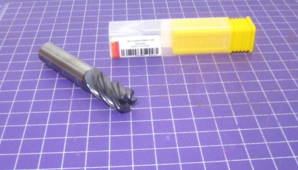 Sandvik Coromant 5/8" Carbide Corner Radius End Mill 1-1/4" LOC 5F 0.0600 Radius
