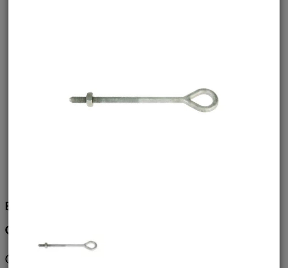 (25/CASE) HUBBELL 29962 OVALEYE BOLT 5/8” X 12” **FREE SHIPPING**