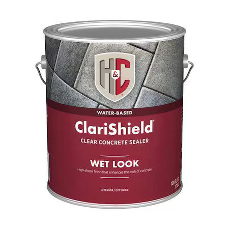 H&C 50.100204-16 Concrete Dustproofer Floor Sealer, Gloss Finish, Clear, Water