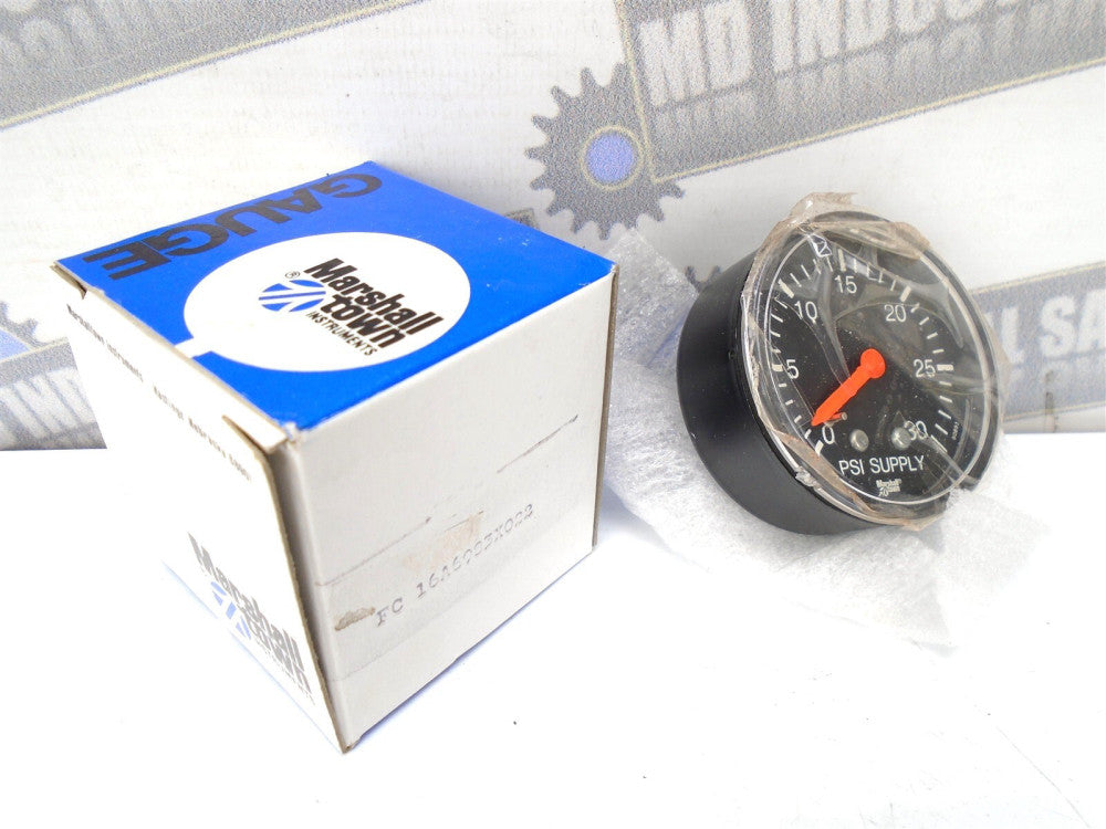 Marshalltown Gauge - 2" - 30 psi Supply - FC 16A6983X022 - ¼" NPT Rear - (NEW)