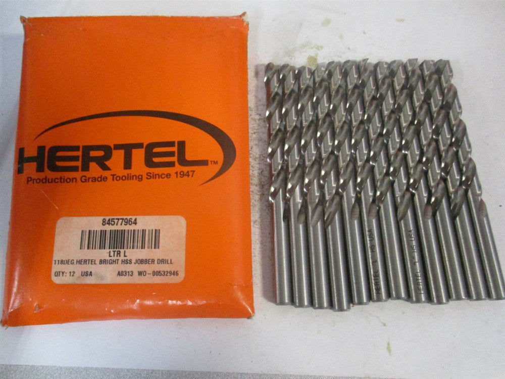 (84577964) Letter L 2-15/16" x 4-1/4" OAL 118° HSS Jobber Drill - Pack of 12