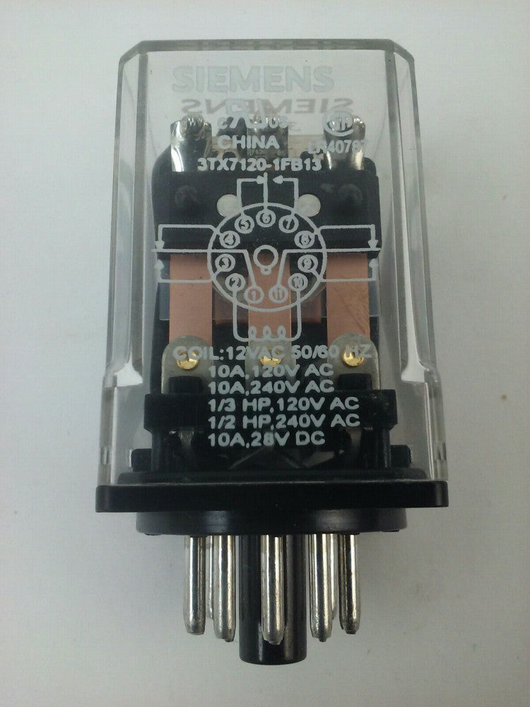 SIEMENS 3TX7120-1FB13 PLUG IN 10A@120V, 10A@240V, 1/3HP@120V, 1/2HP@240V, 28VDC