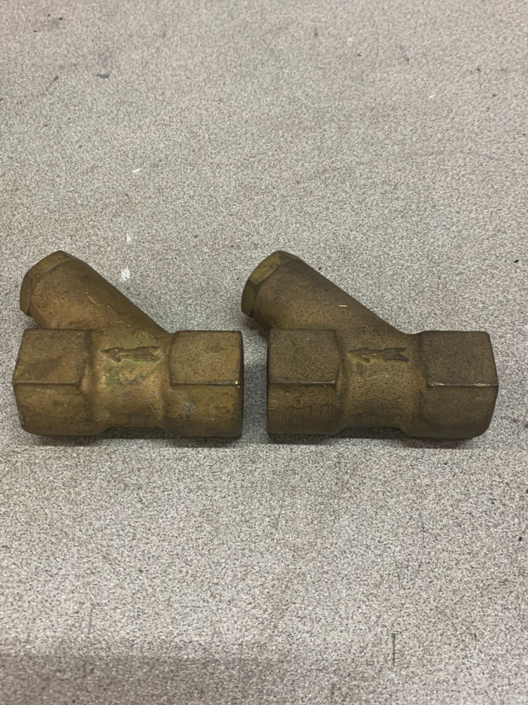 LOT OF 2 NEW NO BOX DEMA S4B.40 BRASS 1/2" Y-STRAINER S4B 40
