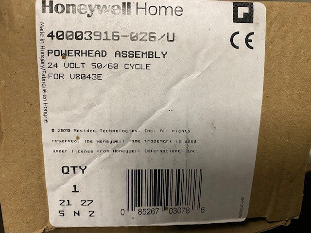 Honeywell Home 40003916-026/U 24 Volt Replacement Head V8043E With End Switch