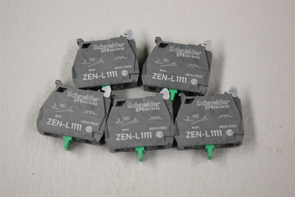 Lot of 5 UNUSED SCHNEIDER ELECTRIC CONTACT BLOCK ZEN-L1111