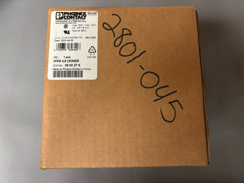 NEW Phoenix Contact WMS 4 8 (30X9) R White Shrink Sleeve Roll