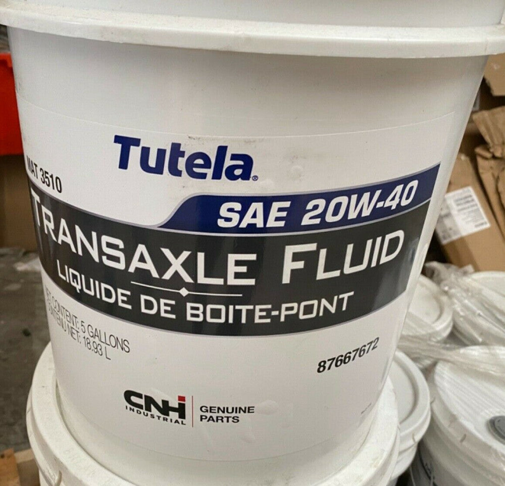 New Holland CNH / Tutela 20W-40 Transaxle Fluid 5 Gallons 87667672 3510