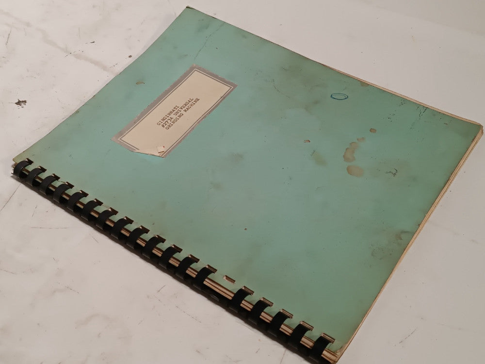 Cincinnati 273A Universal Grinding Machine Owners Instruction Manual, as shown