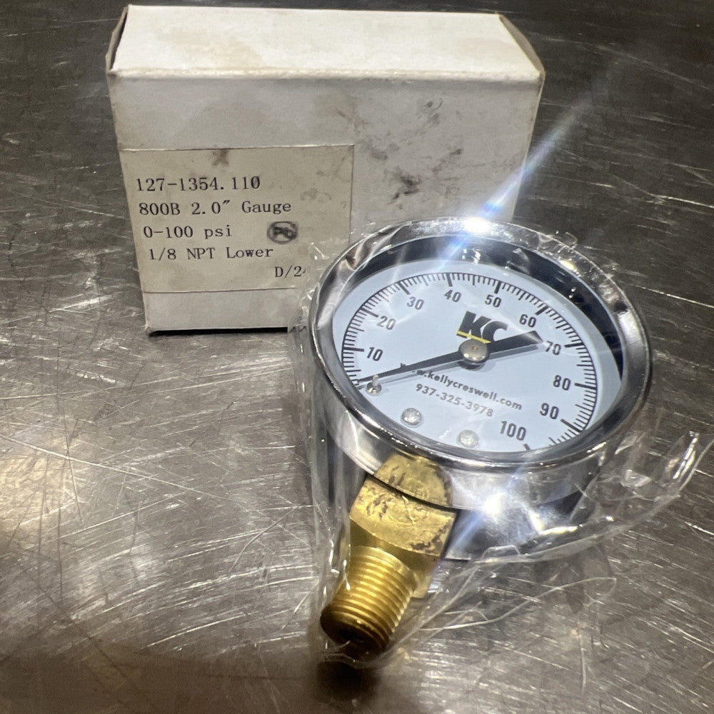 Trerice 127-1354.110 800b 2.0 Gauge 0-100 Psi 1/8 NPT Lower Nos Surplus