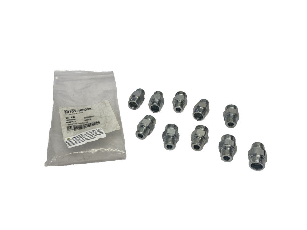 Atlas Copco 80701.100032 Male Straight Adapter 3/8" BSPP, GE12SR3/8CF 10-PACK