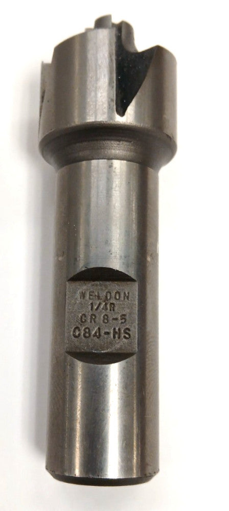 WELDON CORNER ROUNDING END MILL 1/4 RADIUS HS 4 FLUTE OAL 3-1/4" CR 8-5 197960