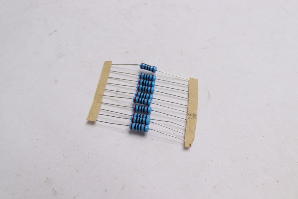 (10-Pk) Metal Film Resistor 1/4W 2K Ohms 83-1030