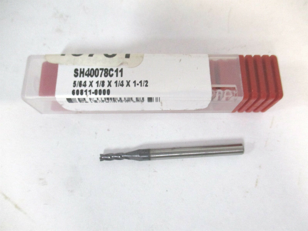 (SH40078C11) 5/64" x 1/8" x 1/4" x 1-1/2" OAL 4-Flute Square End Mill