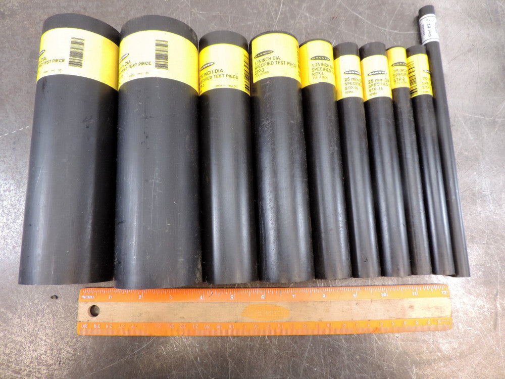 Banner Engineering Specified Test Piece Lot 65mm, 1.75", 1.25", 25mm. 14mm, .75"