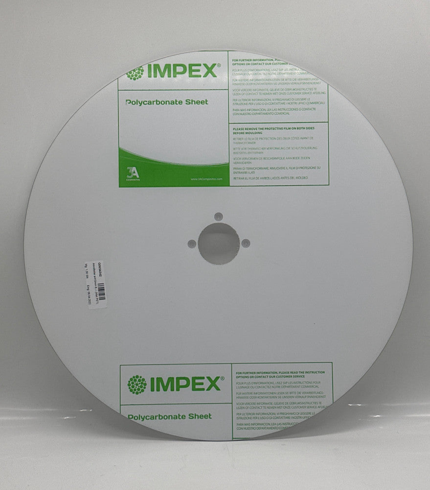 Impex G0654342 Polycarbonate Sheet 410mm Dia