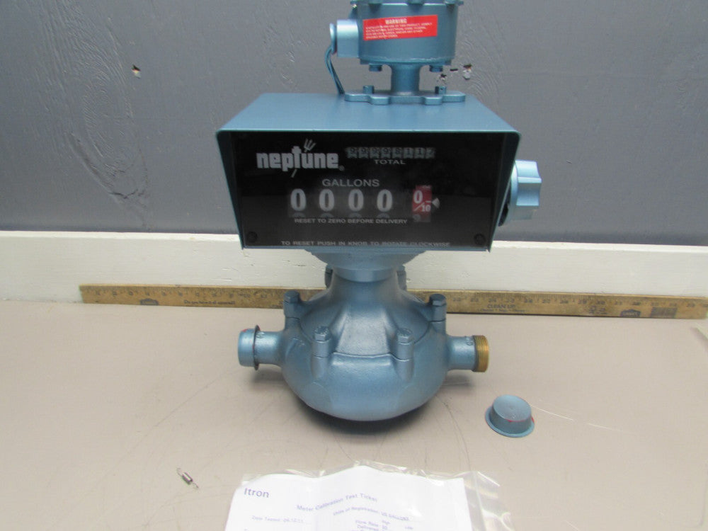 Itron Neptune 600 , SIZE 1" BRASS TOTALIZING FLOWMETER, 5-50GPM, 1¼"NPT, N/NIB!