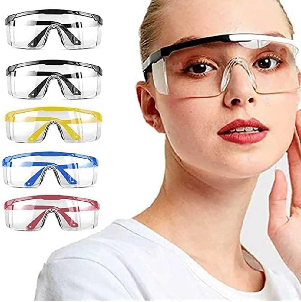 5 PACK Safety Glasses Goggles, Men Women Anti-fog Wide Vision Safety Goggles ...