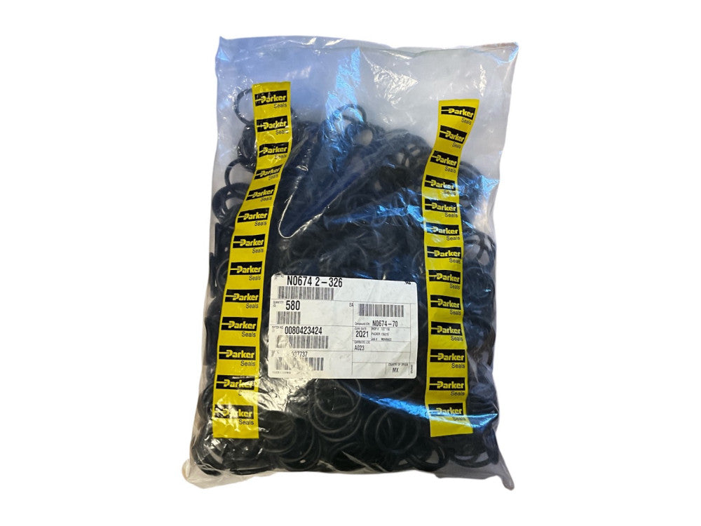 Parker N0674-70 2-326 O-Ring Seals Nitrile Buna-N 70A 580 Pcs