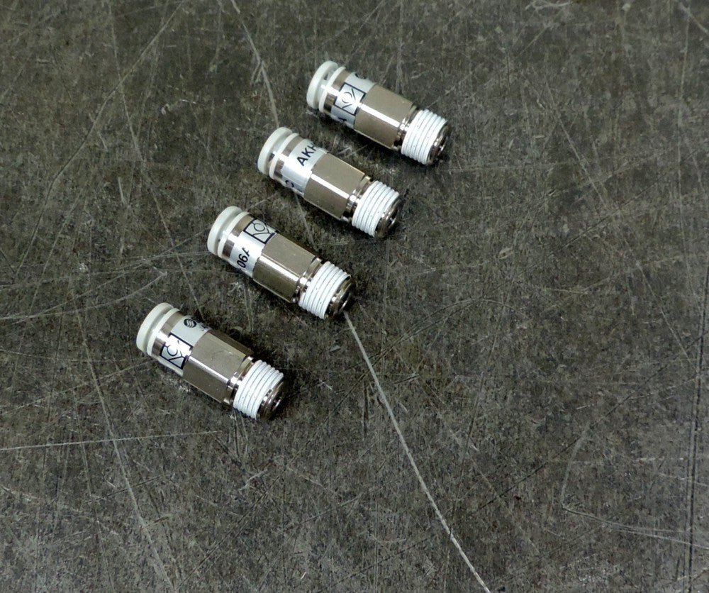 SMC AKH06A-01S Check Valve M/Connector Lot of (4)