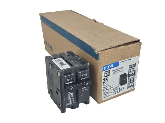 Eaton BR225 25A 10kAIC @ 240V 2-Pole Residential Circuit Breaker (QTY 1)