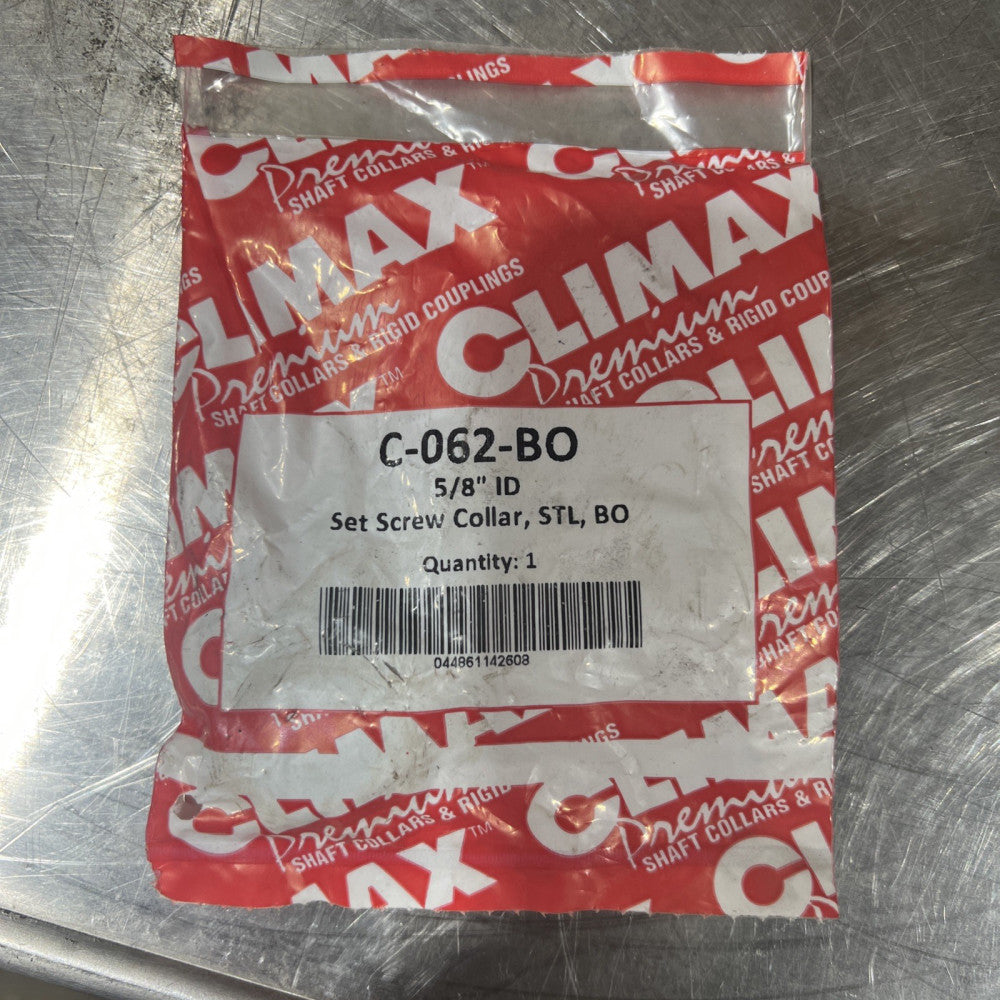 CLIMAX METAL PRODUCTS C-062-BO Shaft Collar,Std,Set Screw,1/2 in. Nos Surplus