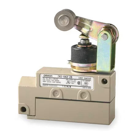 Omron Zv2n222s Limit Switch, Plunger, Roller, Spdt, 10A At 480V Ac, Actuator