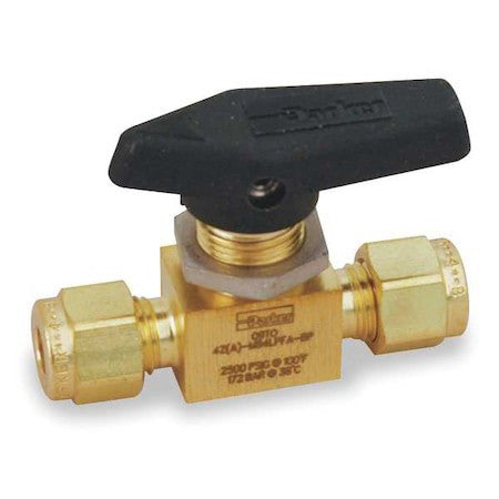 Parker 2A-Mb2lpfa-Bp 1/8" Compr Brass Mini Ball Valve Inline