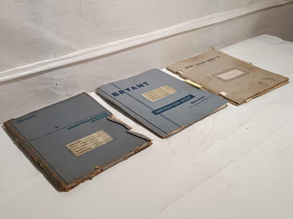 (3) Bryant Chucking & Grinder C15719, C13722 & #16-16 Hydraulic Machine Manuals