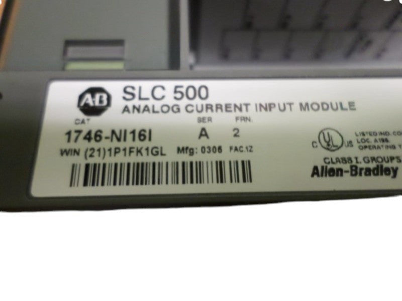 ALLEN BRADLEY 1746-NI16I SER. A F/W 2 INPUT MODULE NSNP