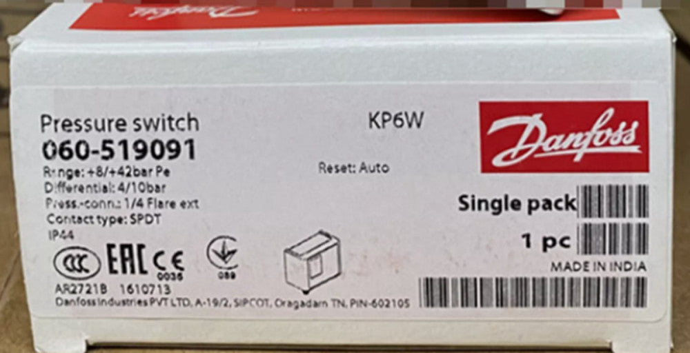 NEW Danfoss Pressure Switch KP6W 060-519091