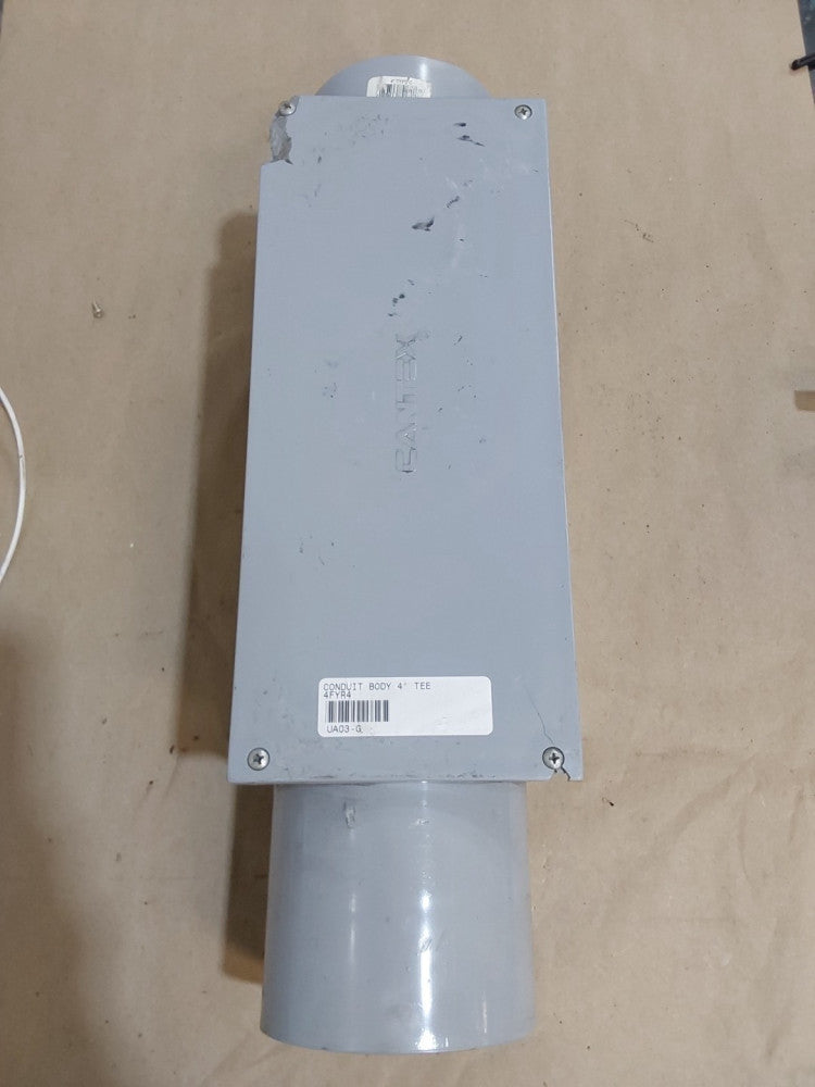 CANTEX 4FYR4 Conduit Outlet Body,PVC,Trade Size 4"in 4FYR4