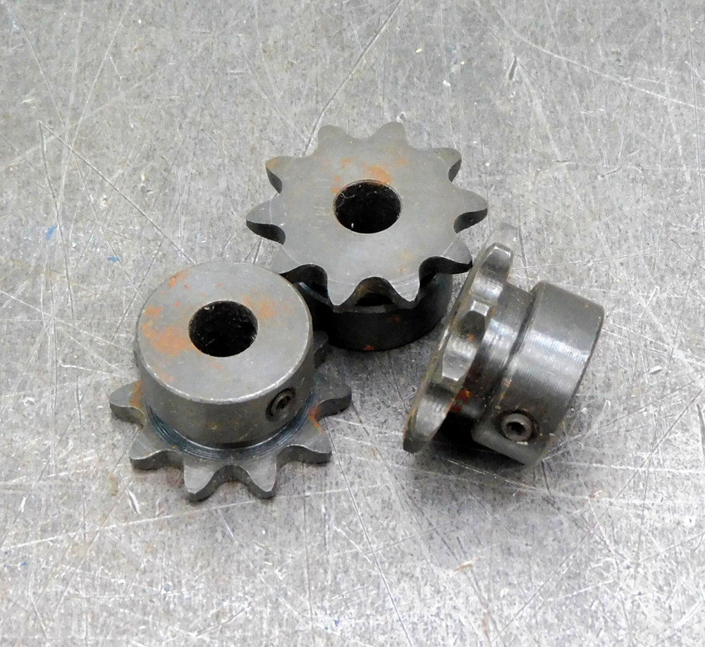 35B10HF-005 Sprocket 5/16" bore 10 Teeth RC25 RC 25 Gear Lot of Three (3)