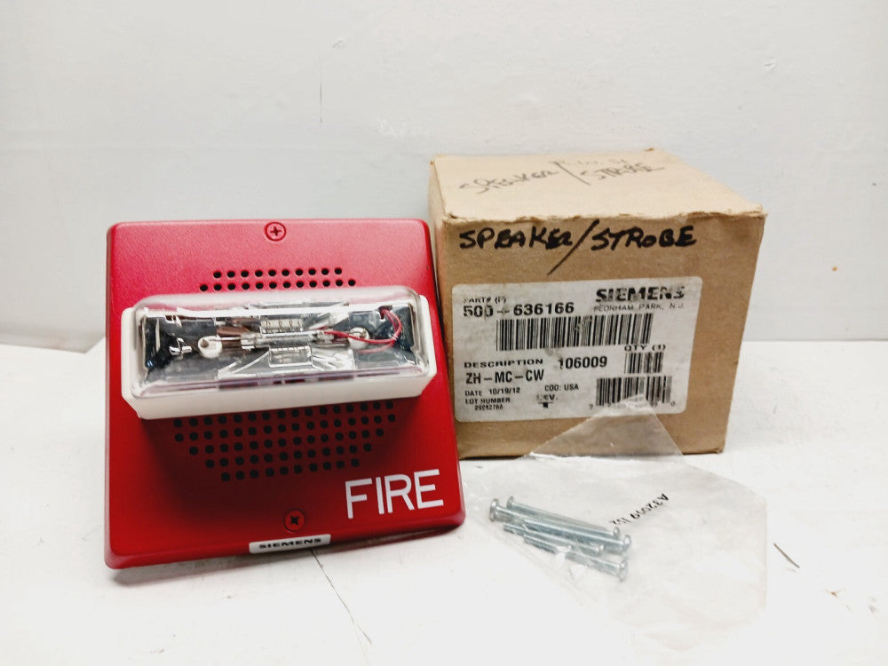 NEW SIEMENS 500-636166 RED HORN/STROBE ALARM