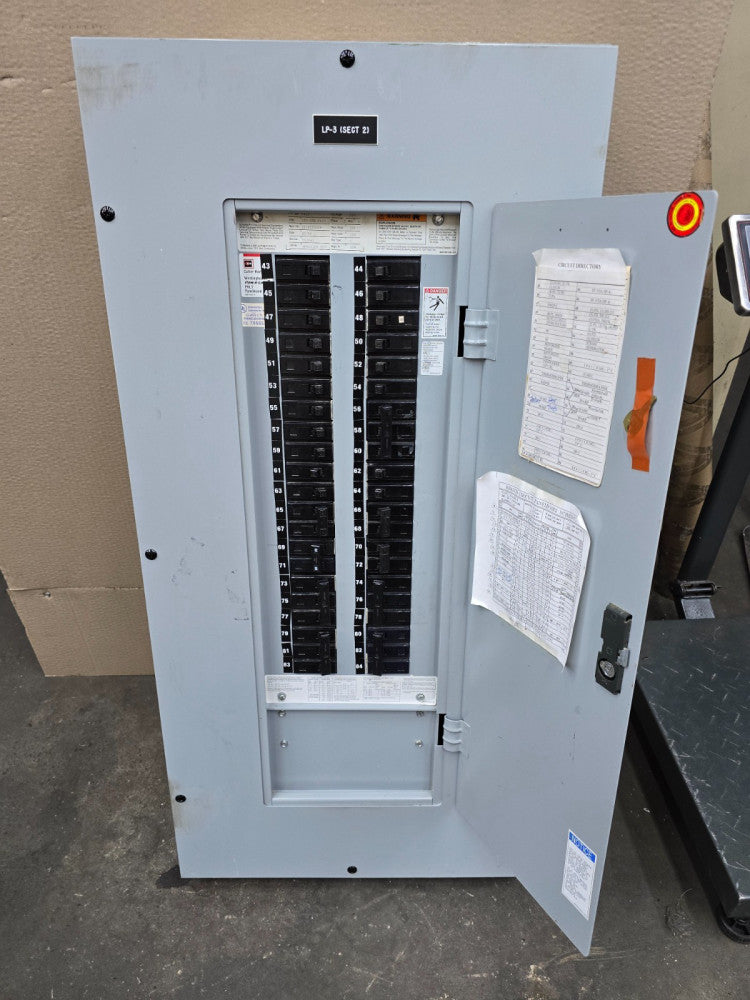 Cutler Hammer PRL1 Main Lug Panelboard 225 Amp 208Y/120 VAC 3Ø 4 Wire 42 Space