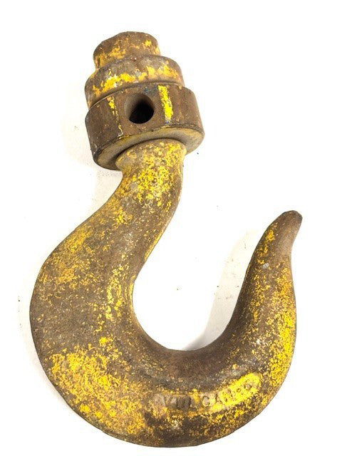 VINTAGE DROP-FORGED VULCAN 4-1/2 IN SWIVEL HOIST HOOK