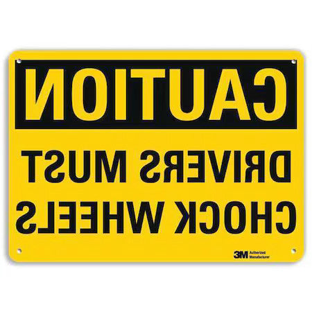 Lyle U4-1220-Ra_10X7 Safety Sign, 7 In Height, 10 In Width, Aluminum, Vertical