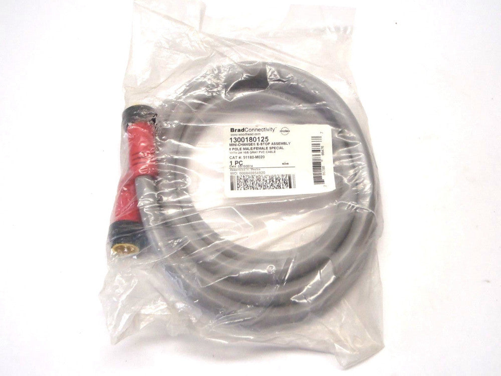 Woodhead BradConnectivity 1300180125 Mini-Change E-Stop Assy. 6 Pole M/F 2M