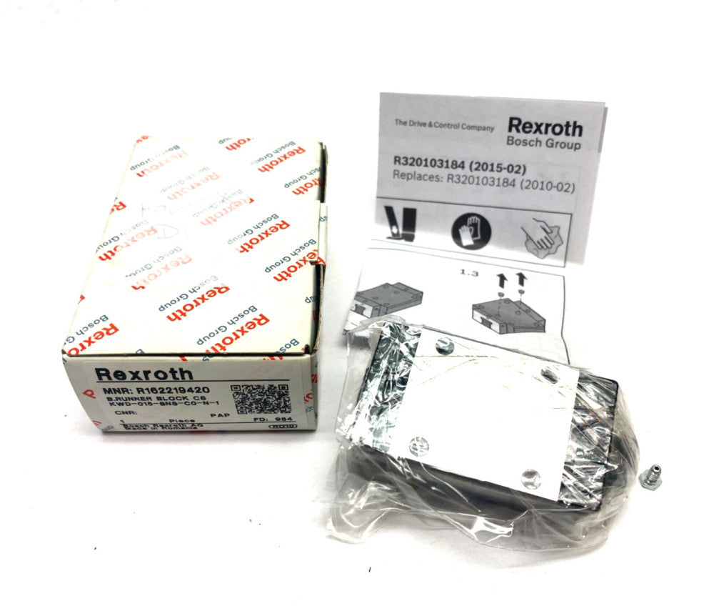 Bosch Rexroth R162219420 Ball Runner Guide Block KWD-015-SNS-C0-N-1