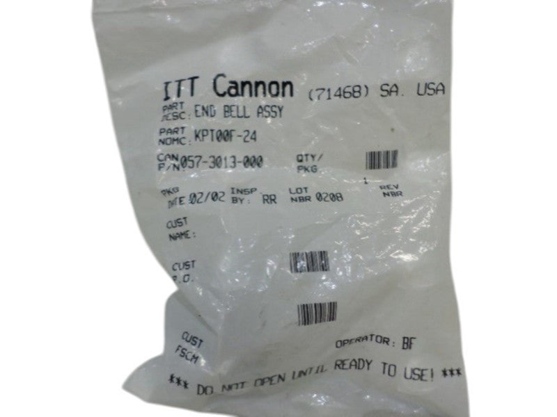 ITT CANNON KPT00F-24 057-3013-000 END BELL ASSEMBLY NSMP