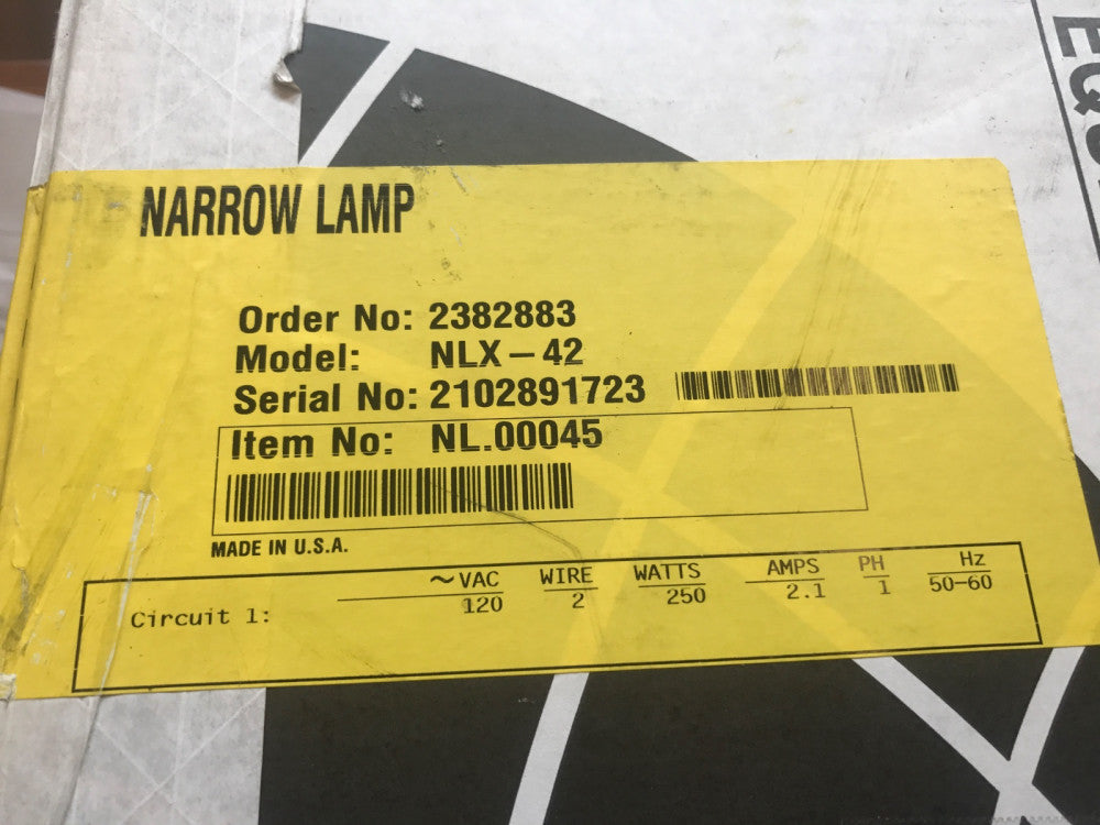 Hatco NLX‑42 42" Black Narrow Xenon Display Light ‑ 250W