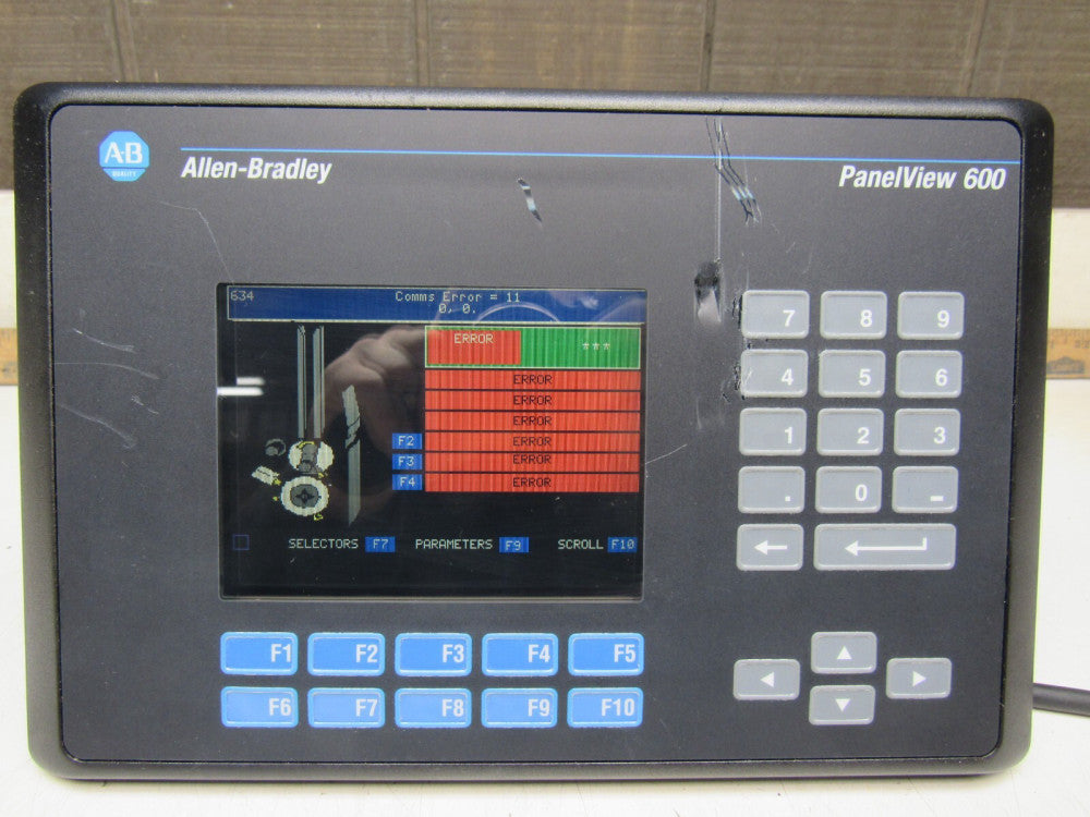 ALLEN BRADLEY PANELVIEW-600 2711-K6C10 SER-B REV-L FRN-4.41 COSMETIC DAMAGE M/O